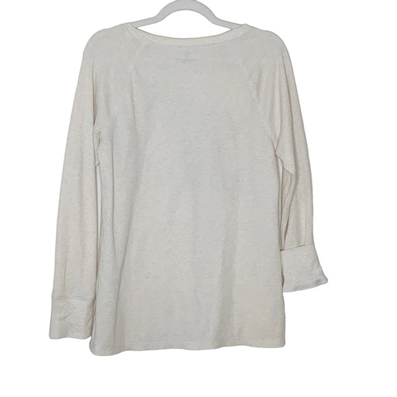 Sonoma cream colored, long sleeve top with crew neckline. Size L - Picture 3 of 5